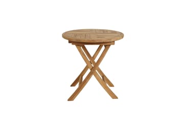 Utomhusbord Milano fällbart bord Ø70 cm - naturfärgad teak - Utemöbler & utemiljö - Balkong & altan - Balkongmöbler - Balkongbord