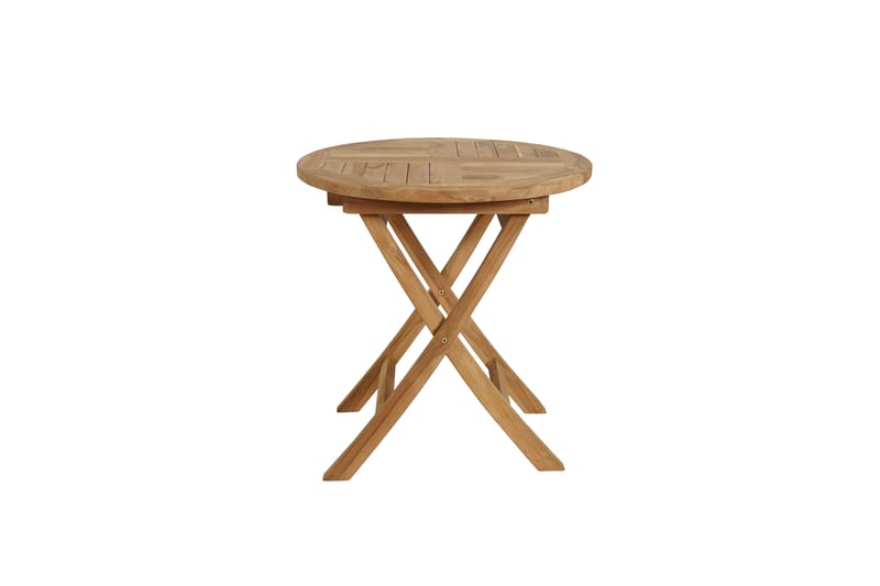 Utomhusbord Milano fällbart bord Ø70 cm - naturfärgad teak - Utemöbler & utemiljö - Balkong & altan - Balkongmöbler - Balkongbord