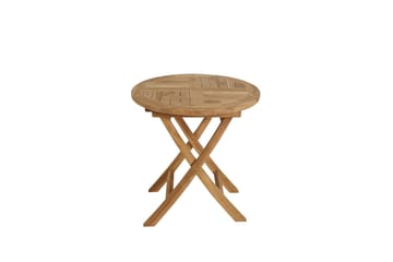 Utomhusbord Milano fällbart bord Ø70 cm - naturfärgad teak - Utemöbler & utemiljö - Balkong & altan - Balkongmöbler - Balkongbord