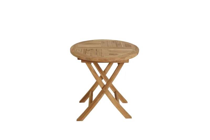 Utomhusbord Milano fällbart bord Ø70 cm - naturfärgad teak - Utemöbler & utemiljö - Balkong & altan - Balkongmöbler - Balkongbord