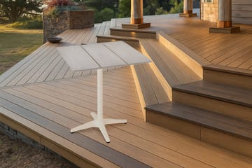 Utomhusbord Palermo bistro 70*70 cm - grå/beige - Utemöbler & utemiljö - Balkong & altan - Balkongmöbler - Balkongbord