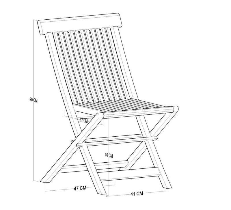 Utomhusstol Milano fällstol - trä - Utemöbler & utemiljö - Balkong & altan - Balkongmöbler - Balkongstol