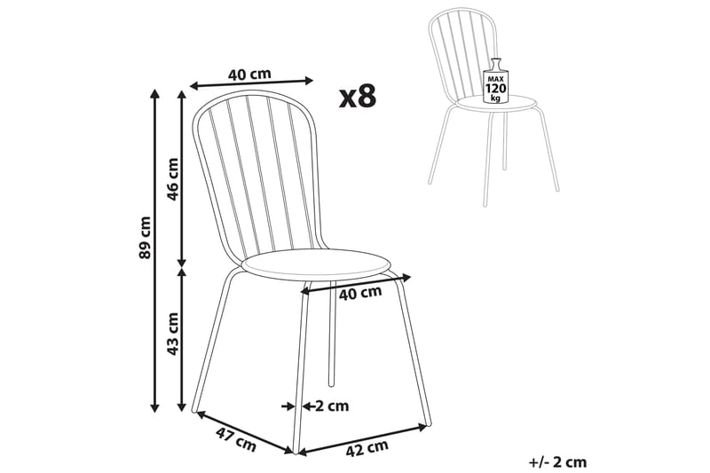 Victoriaville Matstol Utomhus - Blå - Utemöbler & utemiljö - Balkong & altan - Balkongmöbler - Balkongstol