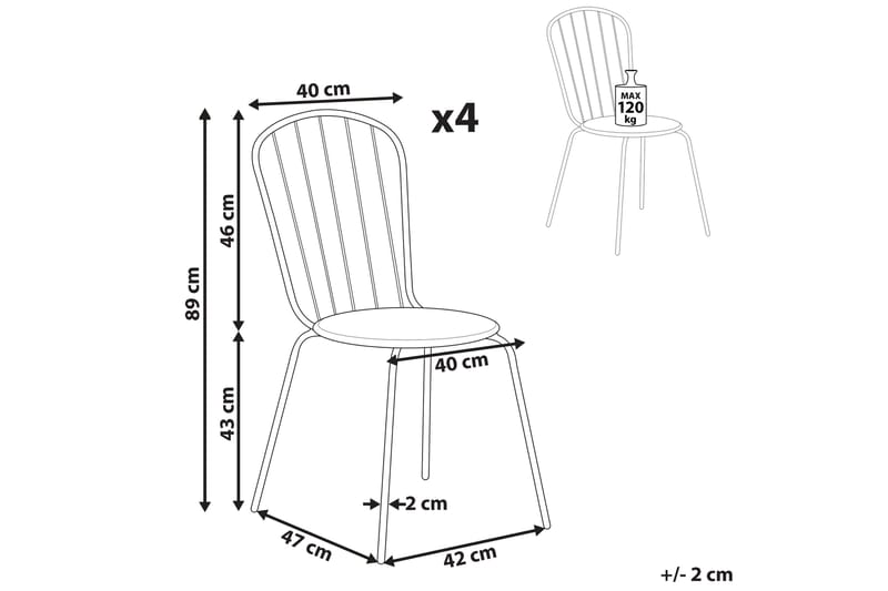 Victoriaville Matstol Utomhus - Blå - Utemöbler & utemiljö - Balkong & altan - Balkongmöbler - Balkongstol