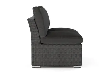 Wisconsin Loungesoffa Utomhus utan Armstöd 2-sits Konstrotting - Svart - Utemöbler & utemiljö - Balkong & altan - Balkongmöbler - Balkongsoffa