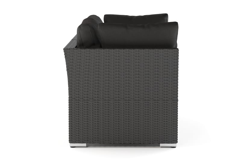Wisconsin Premium Loungesoffa Utomhus med Armstöd 2-sits Konstrotting - Svart - Utemöbler & utemiljö - Loungemöbler - Loungesoffor