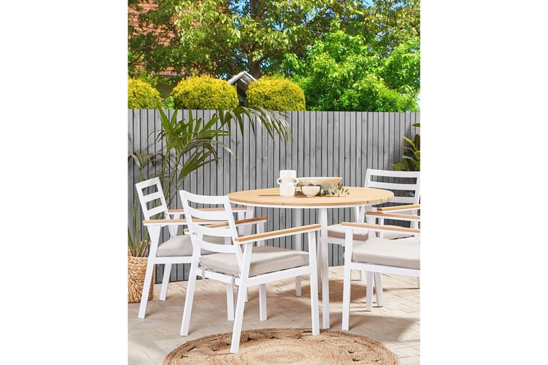 Zanca Karmstol Utomhus - Vit/Ljusbrun/Beige - Utemöbler & utemiljö - Balkong & altan - Balkongmöbler - Balkongstol