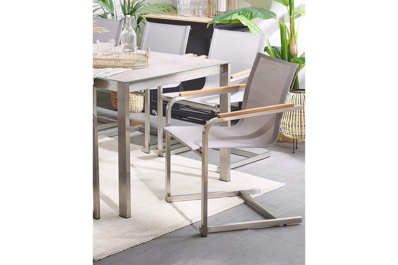 Zervo Karmstol Utomhus - Beige/Silver - Utemöbler & utemiljö - Balkong & altan - Balkongmöbler - Balkongstol