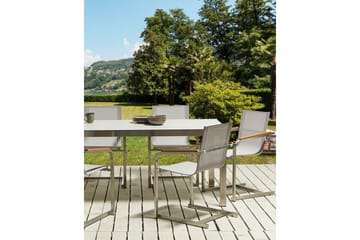 Zervo Karmstol Utomhus - Beige/Silver - Utemöbler & utemiljö - Balkong & altan - Balkongmöbler - Balkongstol