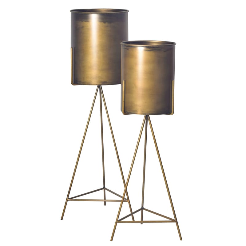 Corino Vas 89 cm Set om 2, Guldfärgad