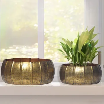 Eliaro Vas 17 cm Set om 2 - Guldfärgad - Utemöbler & utemiljö - Balkong & altan - Balkongodling