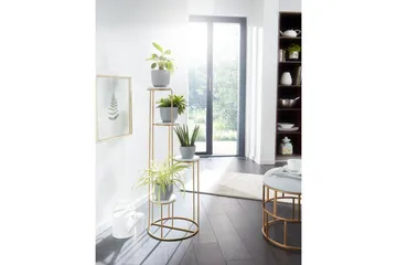 Stående hylla Wohnling Äkta marmortopp blomma ståtlig metallbas modern - Utemöbler & utemiljö - Balkong & altan - Balkongodling