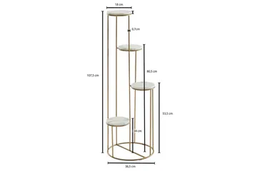 Stående hylla Wohnling Äkta marmortopp blomma ståtlig metallbas modern - Utemöbler & utemiljö - Balkong & altan - Balkongodling