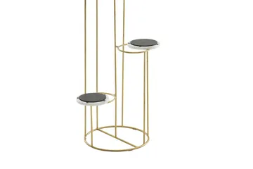 Stående hylla Wohnling Äkta marmortopp blomma ståtlig metallbas modern - Utemöbler & utemiljö - Balkong & altan - Balkongodling