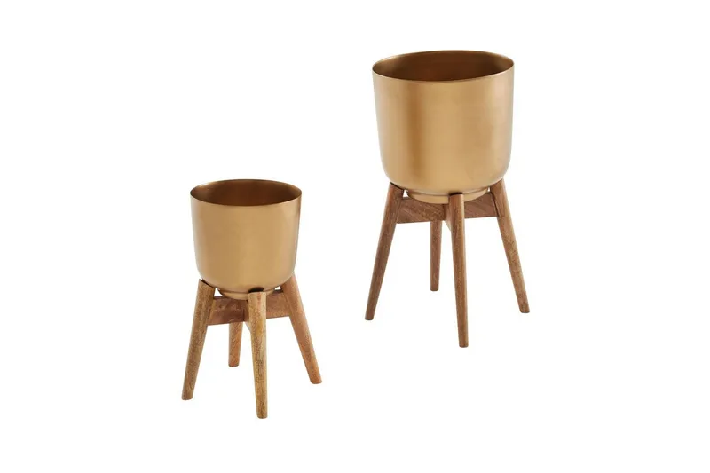 Vas Wohnling Set om 2 Aluminium Blomväxtkruka Modern