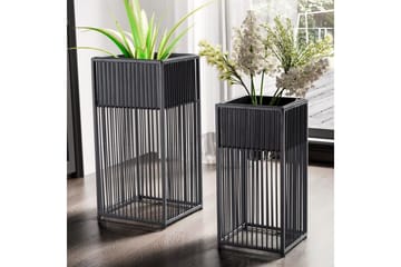 Vas Wohnling Set om 2 metall blomma växtkruka filigran gallerlook modern - Utemöbler & utemiljö - Balkong & altan - Balkongodling