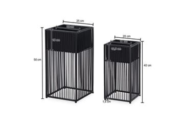 Vas Wohnling Set om 2 metall blomma växtkruka filigran gallerlook modern - Utemöbler & utemiljö - Balkong & altan - Balkongodling