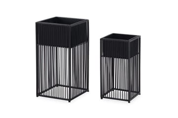 Vas Wohnling Set om 2 metall blomma växtkruka filigran gallerlook modern - Utemöbler & utemiljö - Balkong & altan - Balkongodling