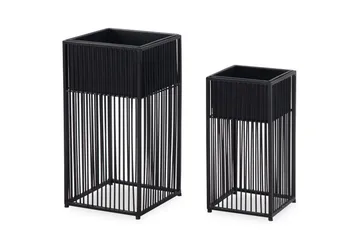 Vas Wohnling Set om 2 metall blomma växtkruka filigran gallerlook modern - Utemöbler & utemiljö - Balkong & altan - Balkongodling