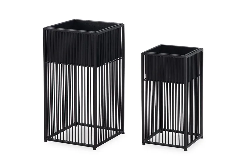 Vas Wohnling Set om 2 metall blomma växtkruka filigran gallerlook modern