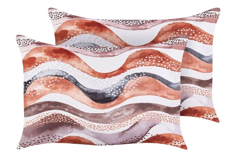 Cannole Utomhuskudde 42x60 cm, Brun/Vit/Svart