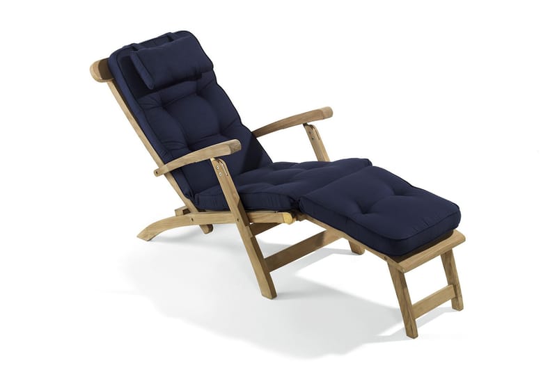 Däckstolsdyna Woodline med nackkudde Marin - Fritab - Utemöbler & utemiljö - Dynor - Däckstolsdynor