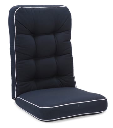 Dyna Hillerstorp Texas Hög - Blå med vita kanter - Utemöbler & utemiljö - Dynor - Sittdyna & ryggdyna utemöbler