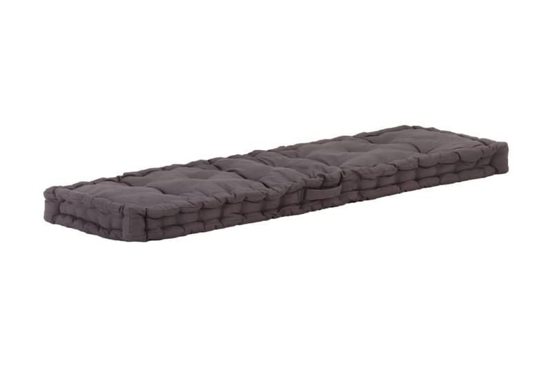 Dyna till pallsoffa bomull 120x40x7 cm antracit - Soffdyna & bänkdyna utemöbler
