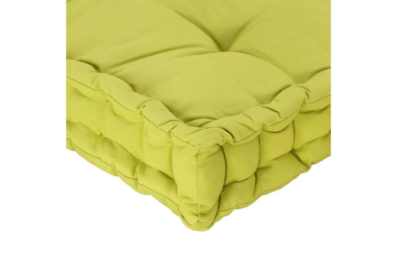 Dyna till pallsoffa bomull 120x80x10 cm grön - Grön - Soffdyna & bänkdyna utemöbler