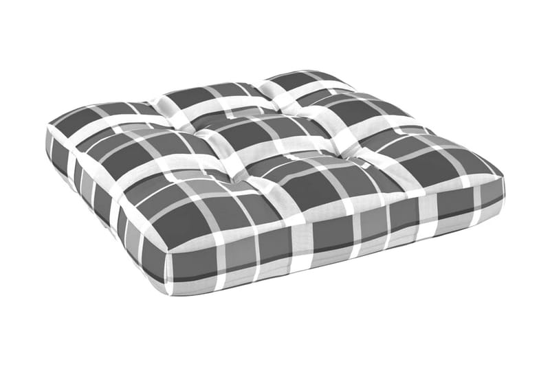Dyna till pallsoffa grått rutmönster 70x70x10 cm - Flerfärgad - Soffdyna & bänkdyna utemöbler