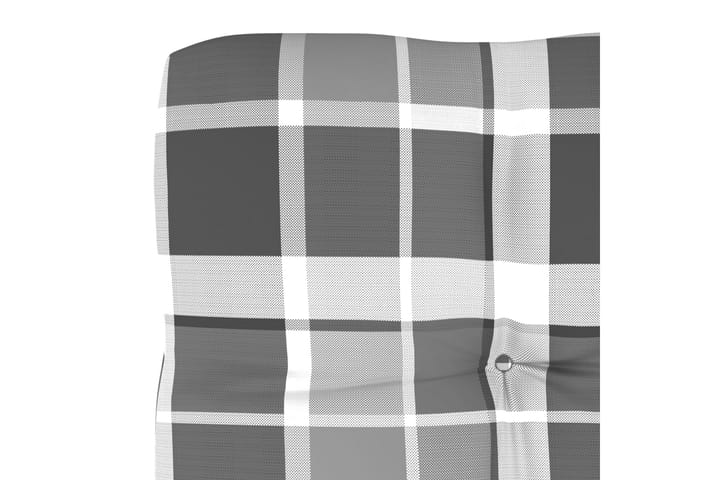 Dyna till pallsoffa grått rutmönster 70x70x10 cm - Flerfärgad - Soffdyna & bänkdyna utemöbler