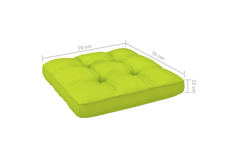 Dyna till pallsoffa ljusgrön 70x70x10 cm - Grön - Soffdyna & bänkdyna utemöbler
