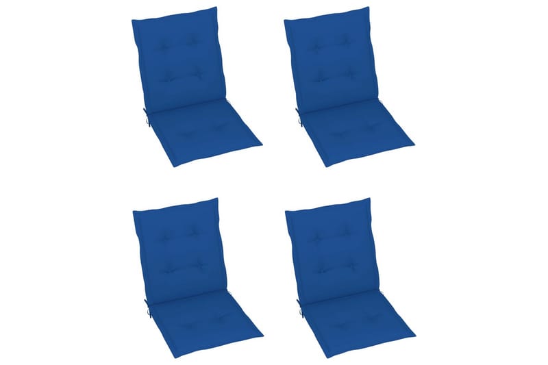 Dynor för trädgårdsstolar 4 st kungsblå 100x50x4 cm - Blå - Sittdyna & ryggdyna utemöbler