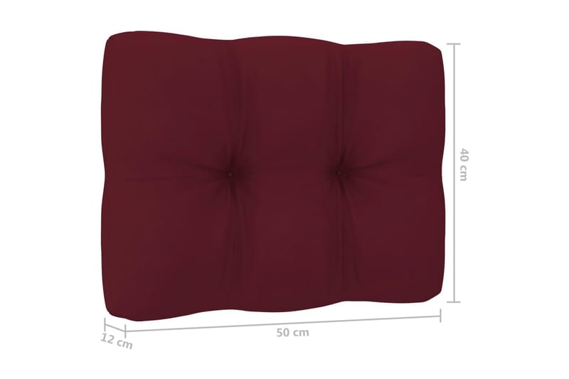 Dynor till pallsoffa 2 st vinröd - Röd - Soffdyna & bänkdyna utemöbler