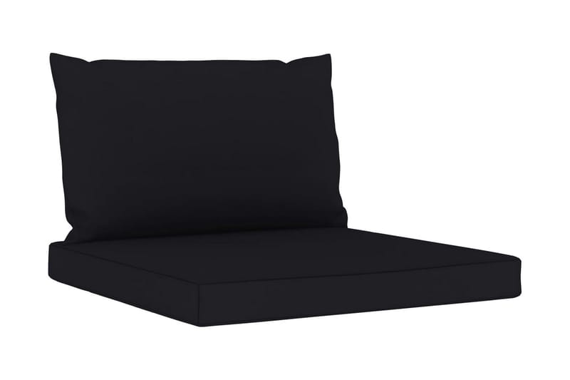 Dynor till pallsoffa 2 st svart tyg - Soffdyna & bänkdyna utemöbler