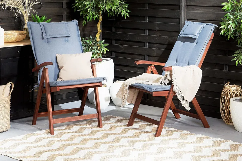 Krasley Dyna Till Trädgårdsstol 2-Pack - Blå - Utemöbler & utemiljö - Dynor - Positionsdynor