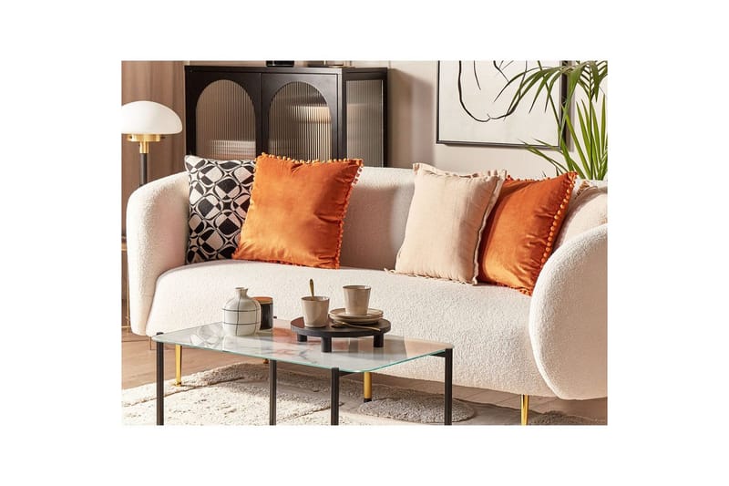 Prydnadskuddar Aerangis set om 2 Orange - Orange - Utemöbler & utemiljö - Dynor - Utomhuskuddar