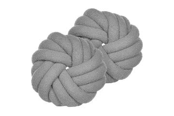 Prydnadskuddar Akola set om 2 Grå - Grå - Textil & mattor - Kudde & kuddfodral - Prydnadskudde & soffkudde