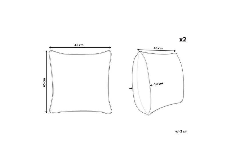 Prydnadskuddar Alyssum set om 2 Blå/guld, Sammet - Blå/guld, Sammet - Utemöbler & utemiljö - Dynor - Utomhuskuddar