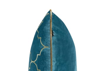 Prydnadskuddar Alyssum set om 2 Blå/guld, Sammet - Blå/guld, Sammet - Utemöbler & utemiljö - Dynor - Utomhuskuddar