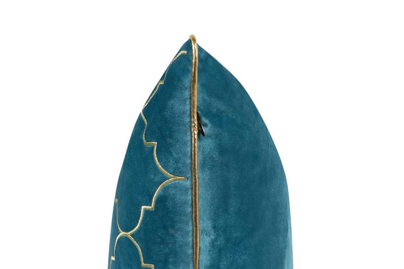 Prydnadskuddar Alyssum set om 2 Blå/guld, Sammet - Blå/guld, Sammet - Utemöbler & utemiljö - Dynor - Utomhuskuddar