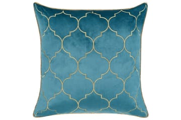 Prydnadskuddar Alyssum set om 2 Blå/guld, Sammet - Blå/guld, Sammet - Utemöbler & utemiljö - Dynor - Utomhuskuddar