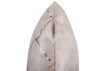 Prydnadskuddar Alyssum set om 2 Rosa/guld, Polyester - Rosa/guld, Polyester - Utemöbler & utemiljö - Dynor - Utomhuskuddar