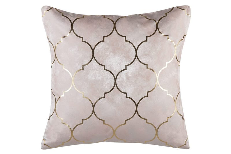 Prydnadskuddar Alyssum set om 2 Rosa/guld, Polyester - Rosa/guld, Polyester - Utemöbler & utemiljö - Dynor - Utomhuskuddar