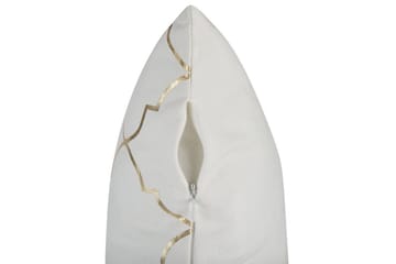 Prydnadskuddar Alyssum set om 2 Vitt/guld, Bomull - Vitt/guld, Bomull - Utemöbler & utemiljö - Dynor - Utomhuskuddar