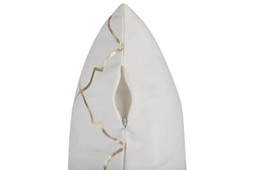 Prydnadskuddar Alyssum set om 2 Vitt/guld, Bomull - Vitt/guld, Bomull - Utemöbler & utemiljö - Dynor - Utomhuskuddar