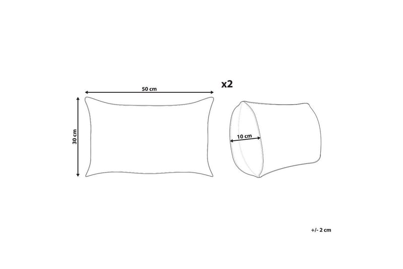 Prydnadskuddar Arales set om 2 Gul/Vit/Svart, Rektangulär - Gul/Vit/Svart, Rektangulär - Utemöbler & utemiljö - Dynor - Utomhuskuddar