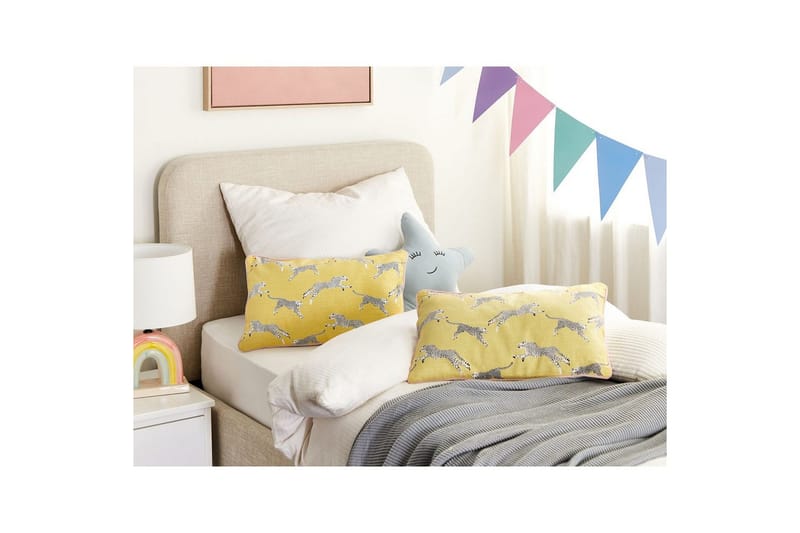 Prydnadskuddar Arales set om 2 Gul/Vit/Svart, Rektangulär - Gul/Vit/Svart, Rektangulär - Utemöbler & utemiljö - Dynor - Utomhuskuddar