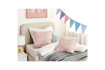 Prydnadskuddar Arales set om 2 Rosa/vit/svart/grå, Fyrkantig - Rosa/vit/svart/grå, Fyrkantig - Utemöbler & utemiljö - Dynor - Utomhuskuddar