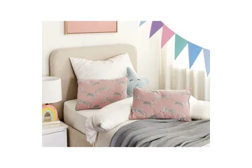 Prydnadskuddar Arales set om 2 Rosa/vit/svart/grå, Rektangulär - Rosa/vit/svart/grå, Rektangulär - Utemöbler & utemiljö - Dynor - Utomhuskuddar